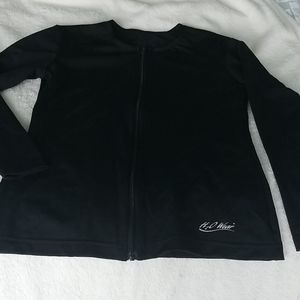 Black front zip up